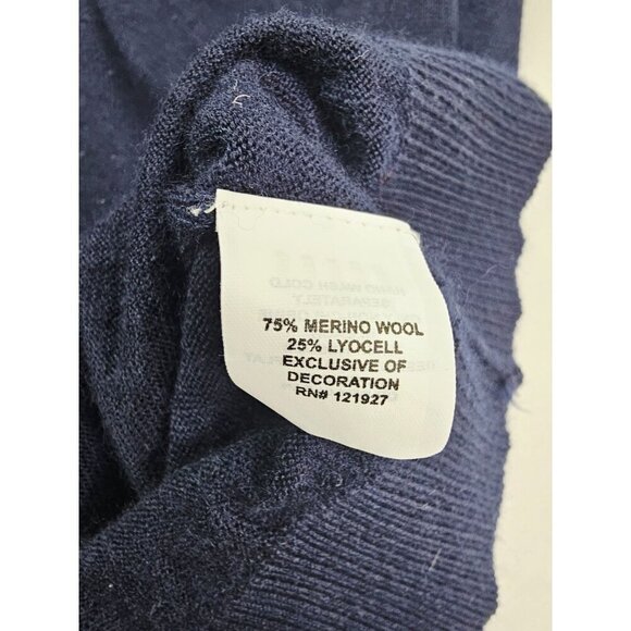 Johnnie-O Size Medium Mens Merino Wool Blend 1/4 Zip Embroidered Logo Sweater - Picture 5 of 10